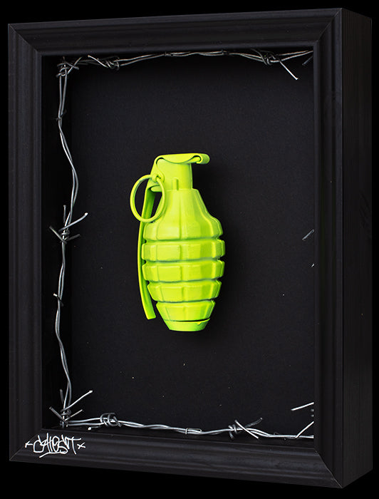 Ghost - 'Pop-Art-Ganda, Grenade 4' - Framed Original Artwork