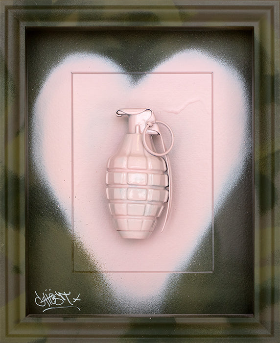 Ghost - 'Pop-Art-Ganda, Grenade 25' - Framed Original Artwork