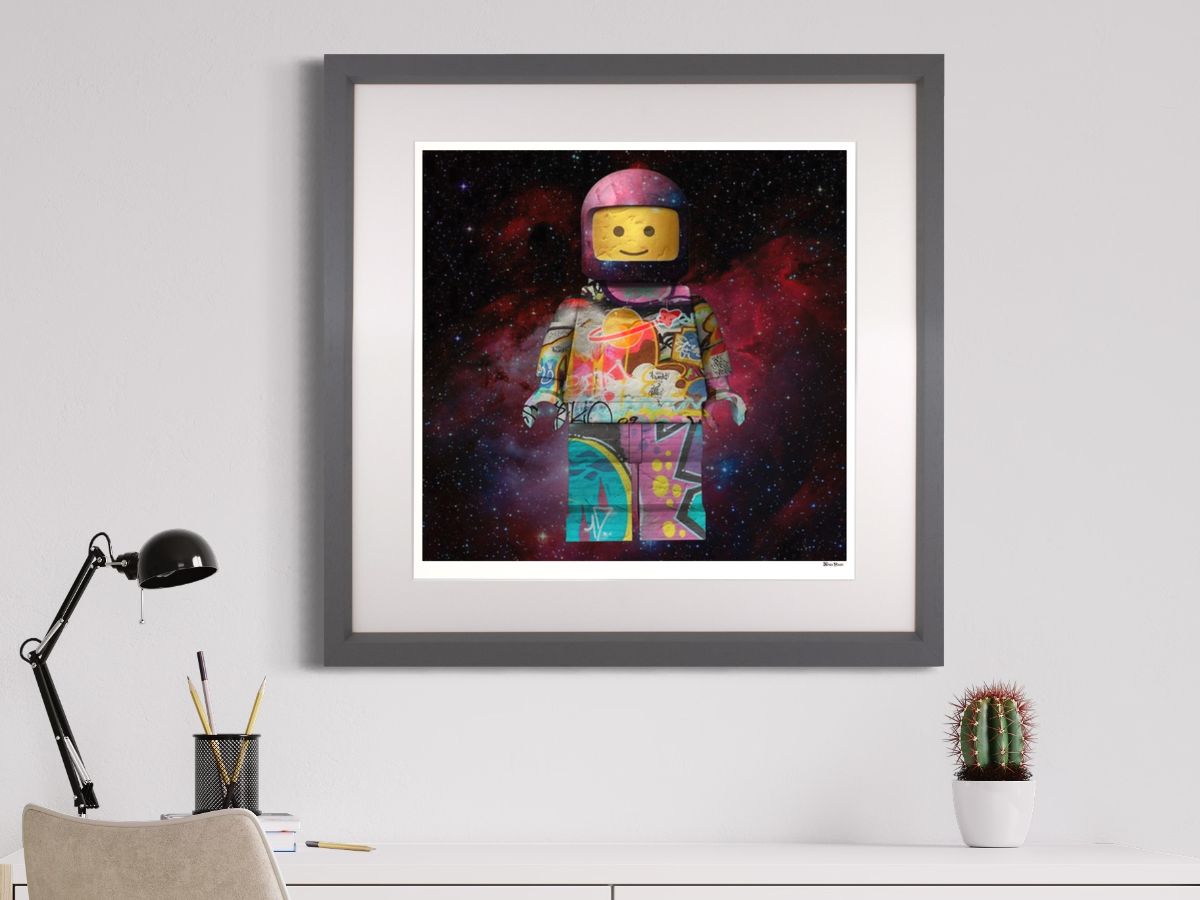 Monica Vincent - 'One Small Brick For Man - Special Galaxy Edition' - Framed Limited Edition