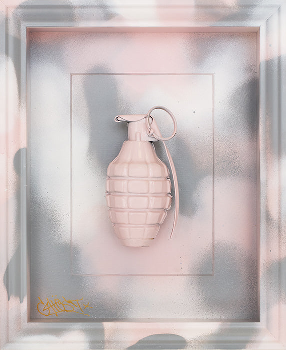 Ghost - 'Pop-Art-Ganda, Grenade 22' - Framed Original Artwork