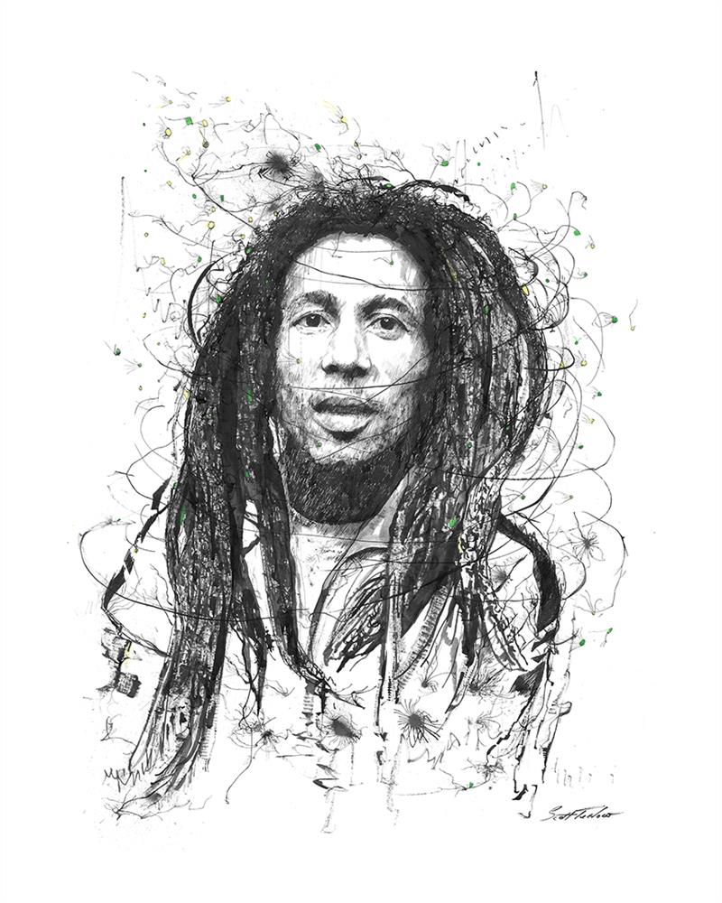 Scott Tetlow - 'Bob Marley' - Miniature - Framed Limited Edition Print