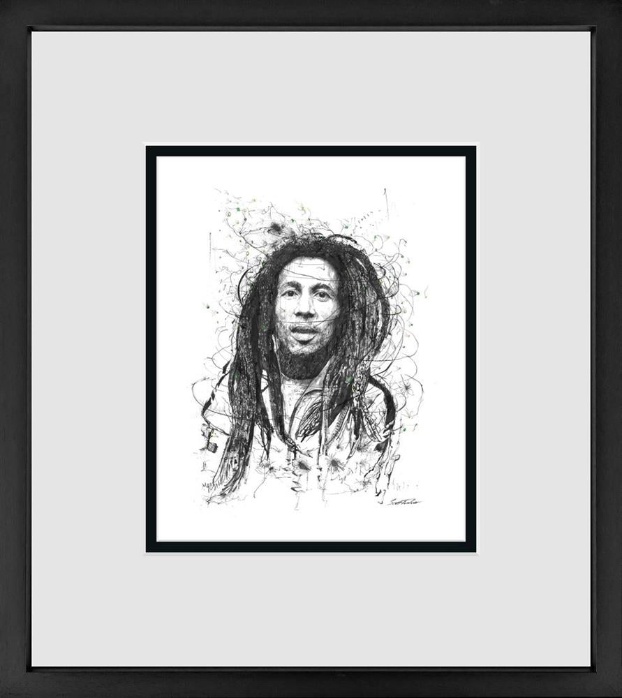 Scott Tetlow - 'Bob Marley' - Miniature - Framed Limited Edition Print