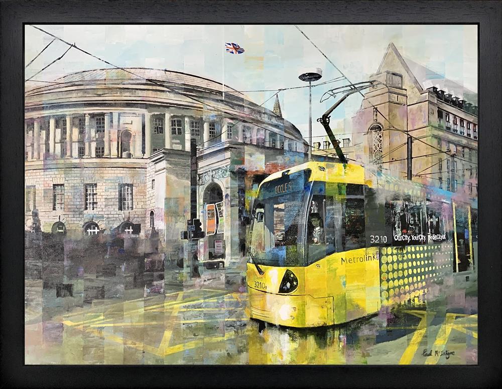 Paul McIntyre - 'Manchester Yellow Tram' - Framed Original Art