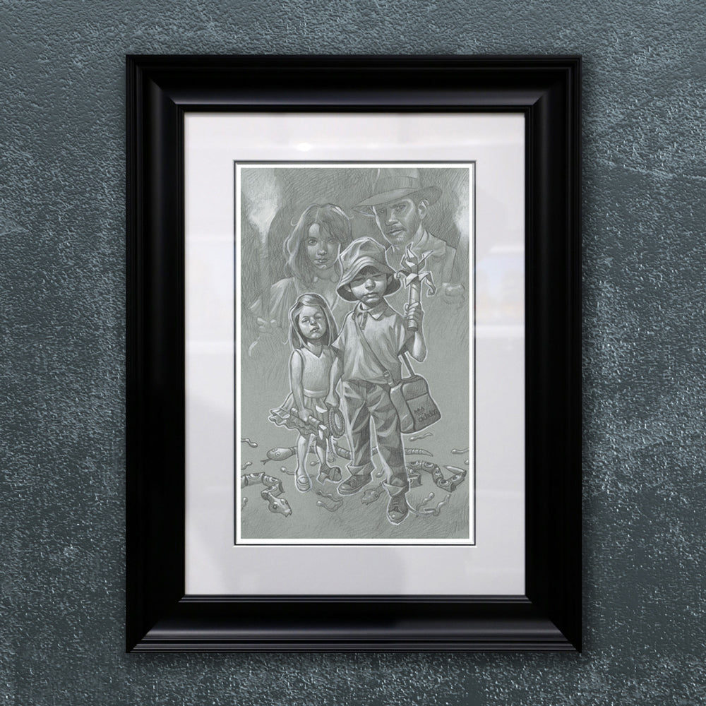 Craig Davison  - 'Snakes, Why did it have to be Snakes'- Framed Limited Edition Sketch