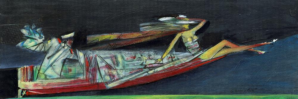 Andrei Protsouk - 'Study For Speedboat' - Framed Original Art