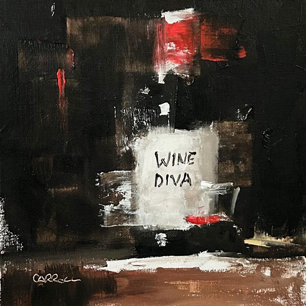 Neil Carroll -  'Wine Diva' - Framed Original Painting
