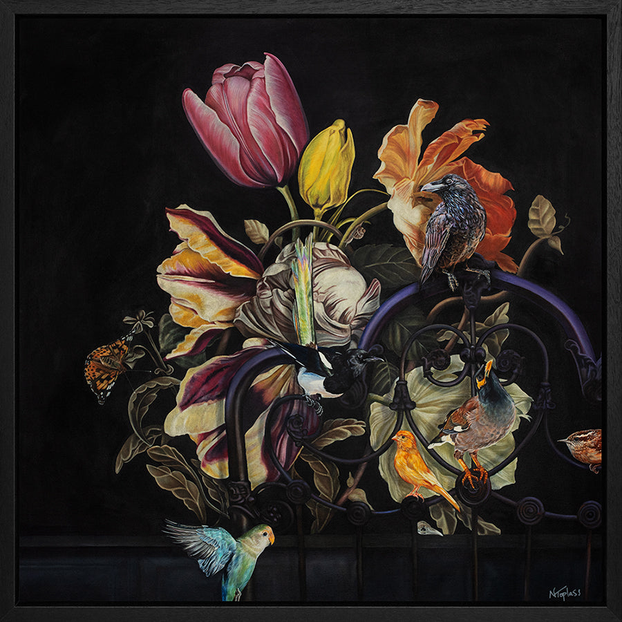 Natalie Toplass - 'Birds Of A Feather' - Framed Original Artwork