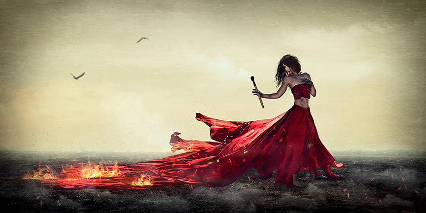 Michelle Mackie - 'Girls On Fire' - Framed Original Artwork