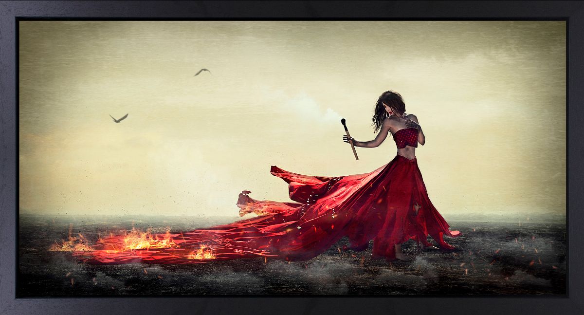 Michelle Mackie - 'Girls On Fire' - Framed Original Artwork