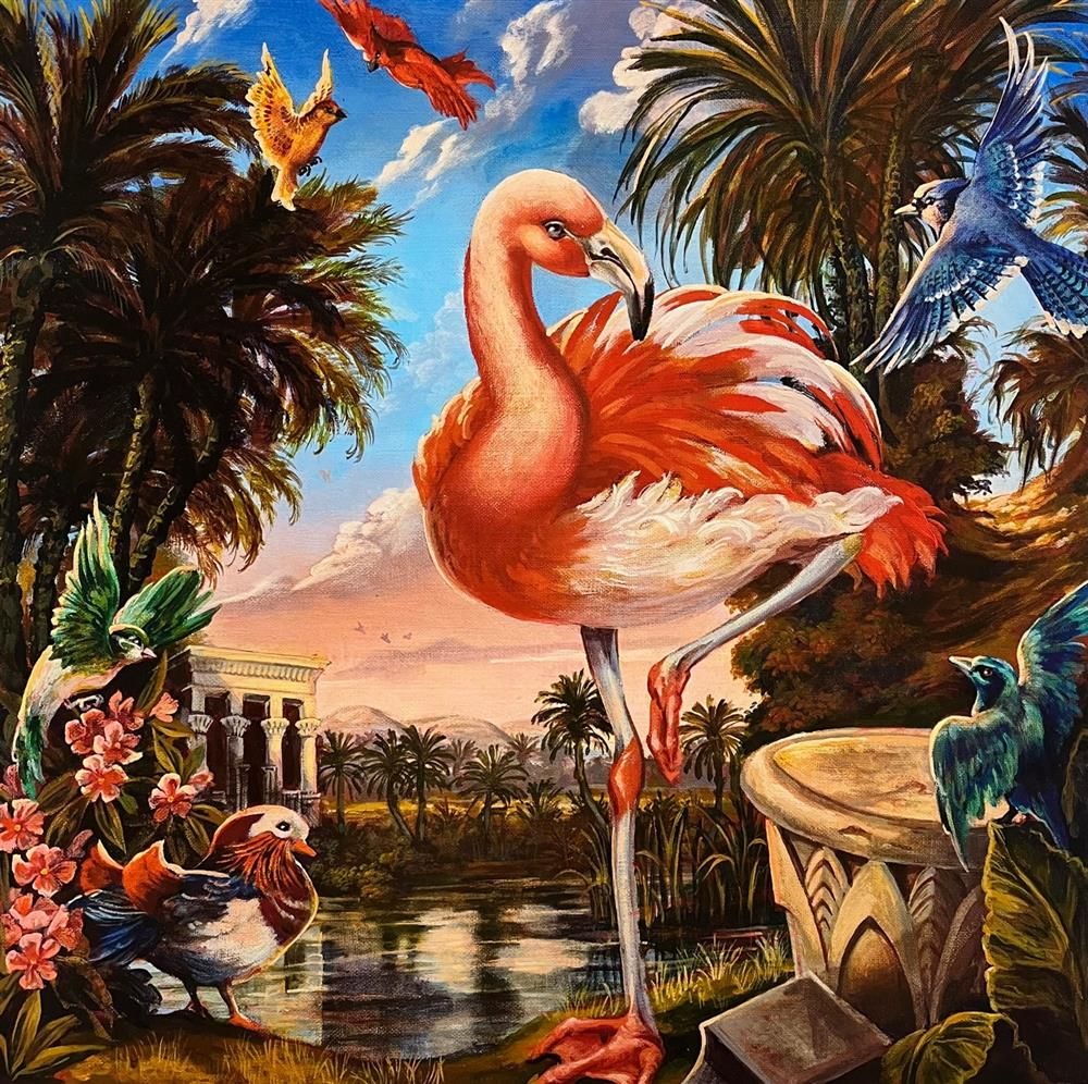 Laurence Llewelyn-Bowen - 'Nile Flamingo' -  Framed Limited Edition