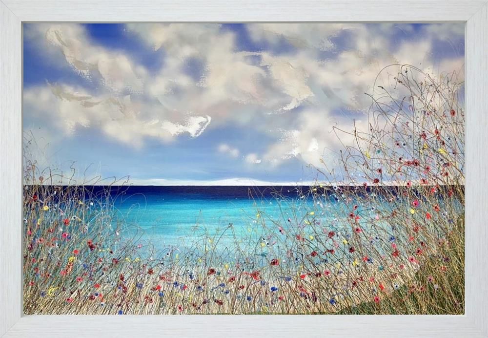 Lisa Pang- 'Turquoise View' - Framed Original Artwork