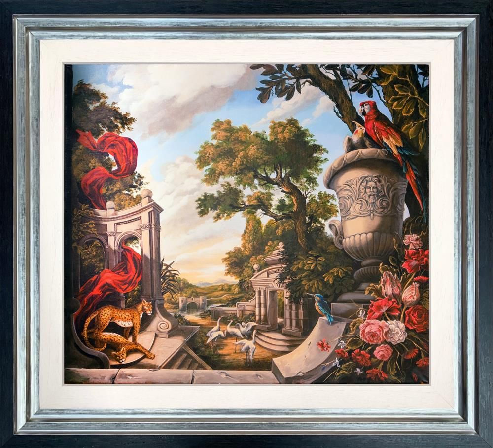 Laurence Llewelyn-Bowen - 'Baroque Gardens With Leopards' -  Framed Limited Edition