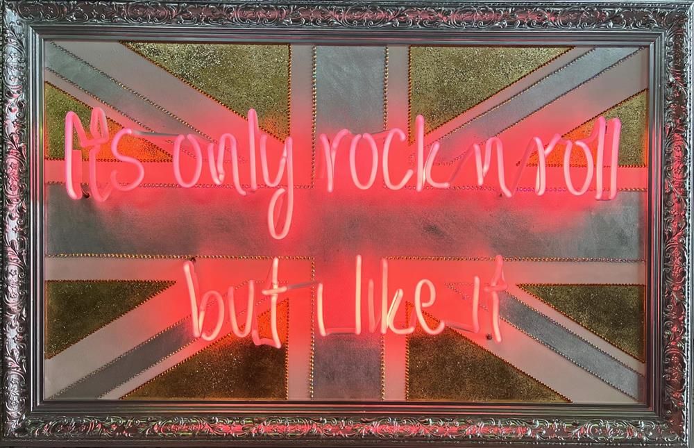 Illuminati Neon - 'It's Only Rock & Roll' - Framed Original Neon Artwork