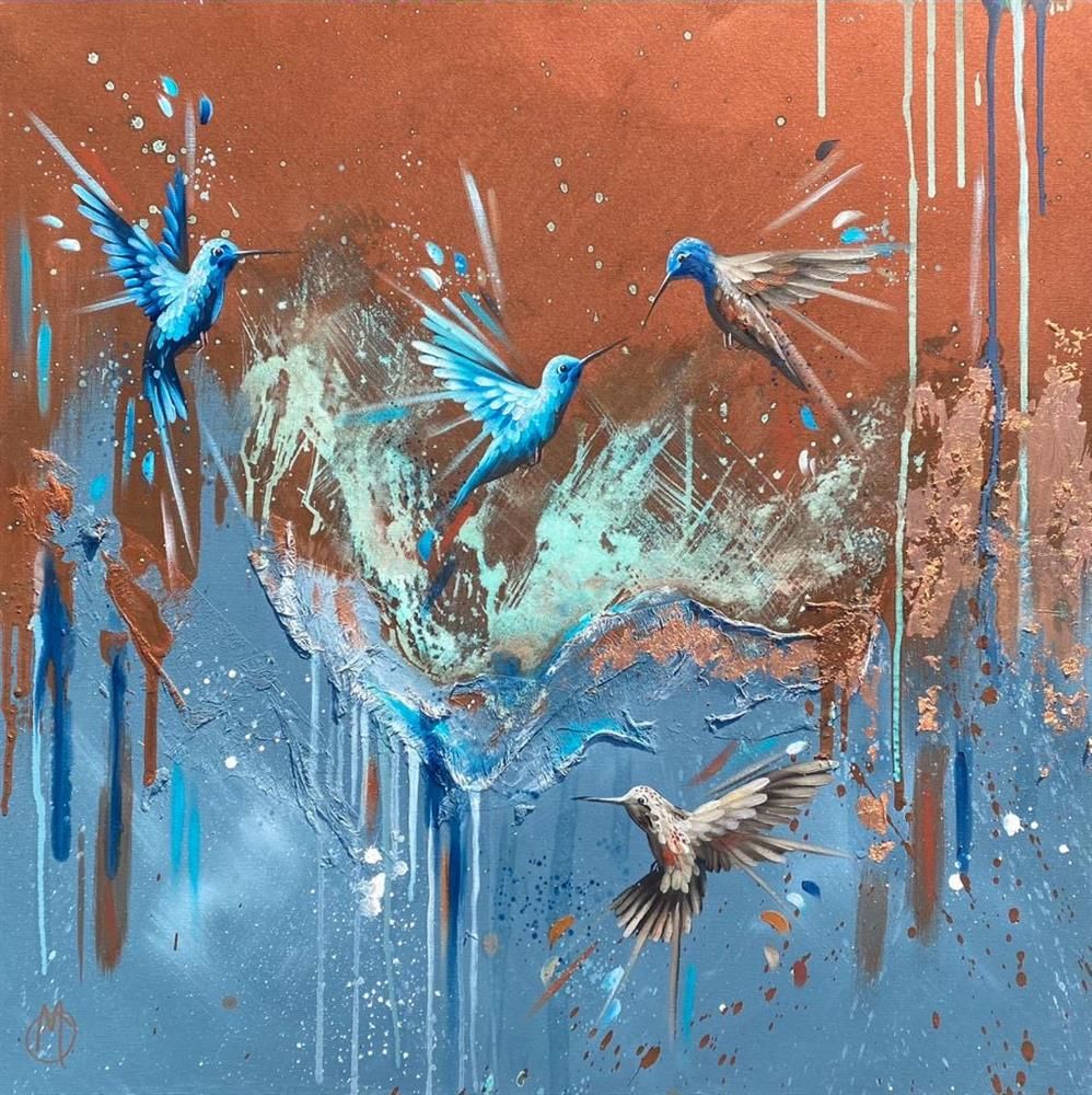 Mellisuga- 'Dancing Feathers' - Framed Original Artwork