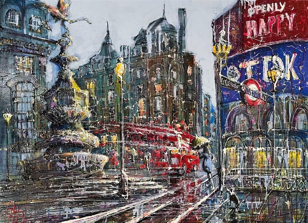 Nigel Cooke - 'Piccadilly Hustle'  - Framed Original Artwork