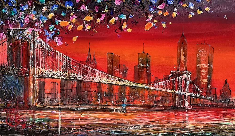 Nigel Cooke - 'Sunset Over Brooklyn'  - Framed Original Artwork
