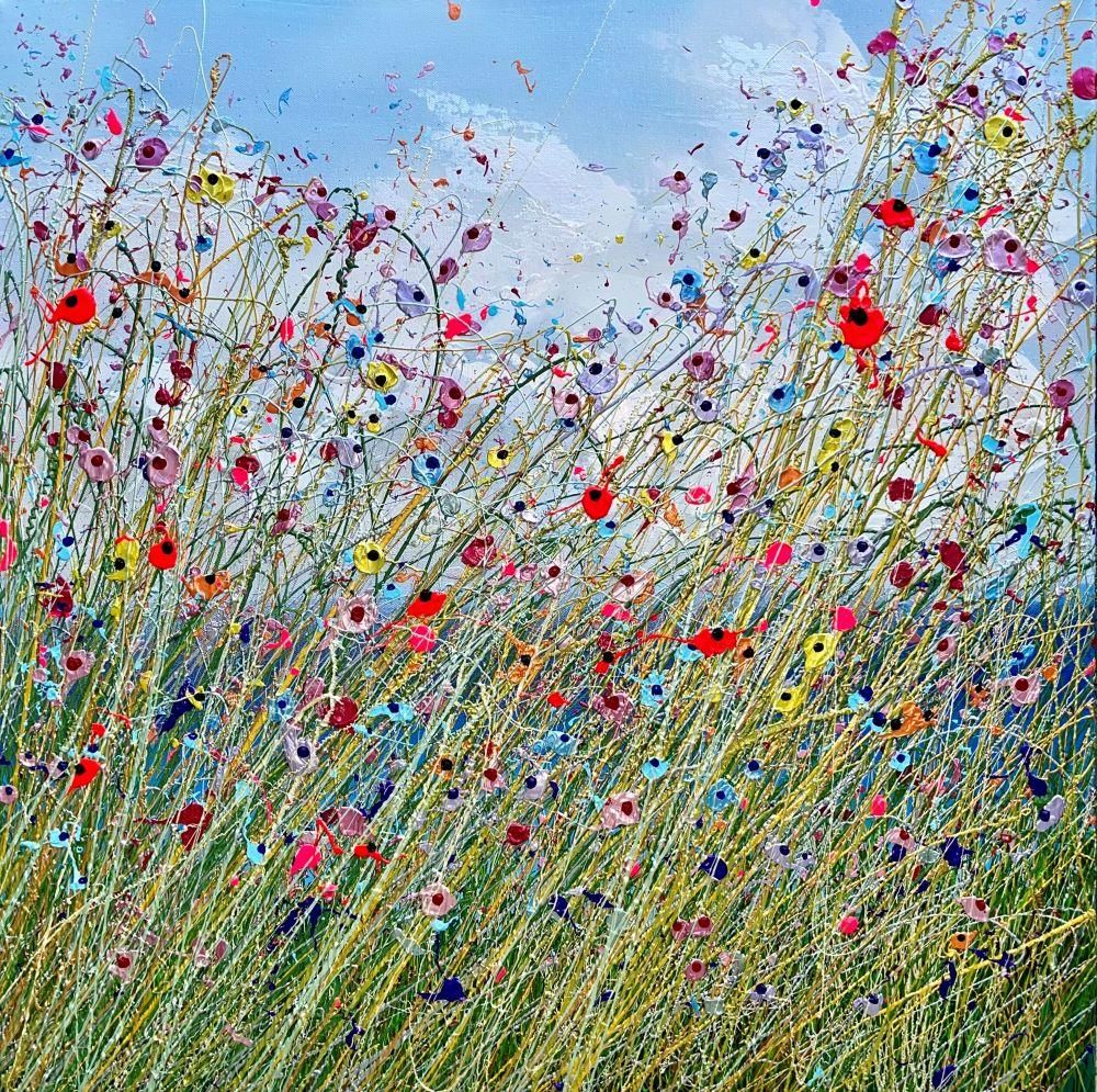 Lisa Pang - 'Wild Flower Walk' - Framed Original Artwork