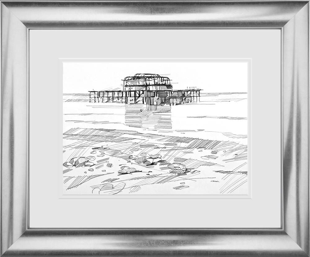 Colin Brown - 'West Pier - Study' - Framed Original Art