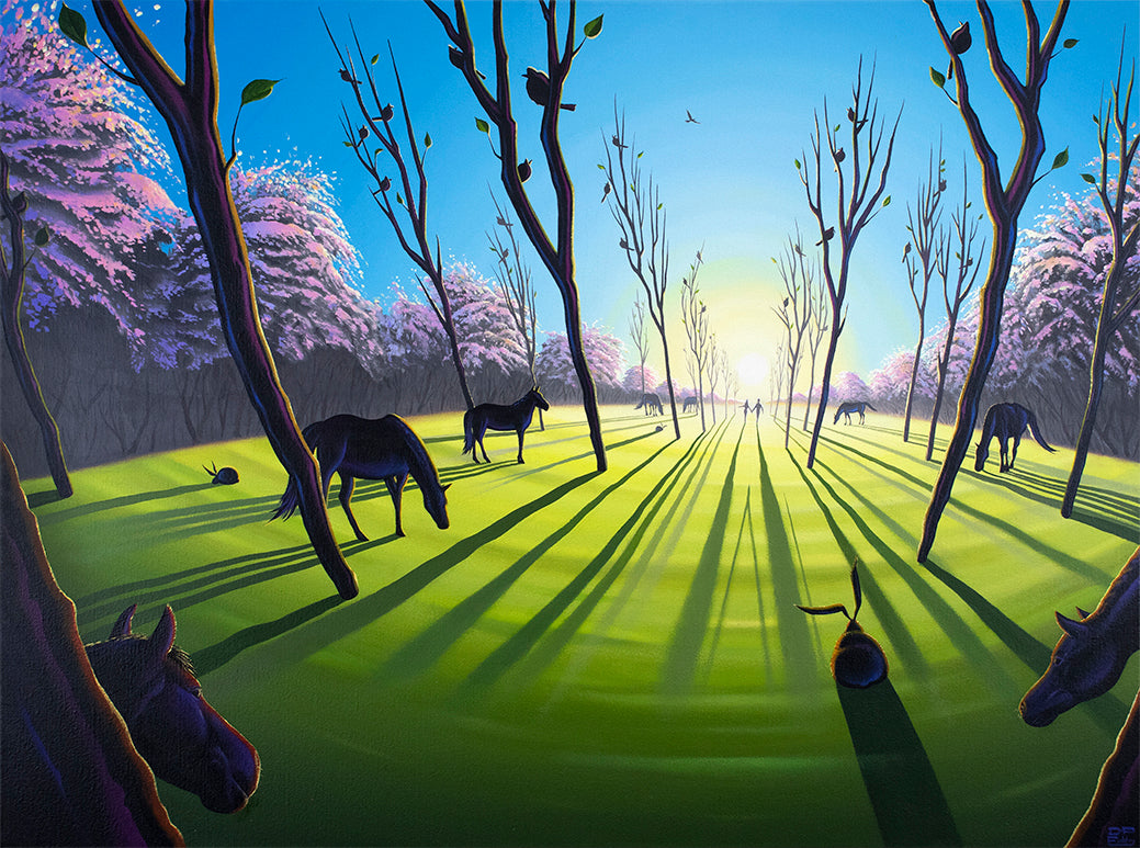 Derrick Fielding- 'Our Spring Has Finally Sprung' - Framed Original Art