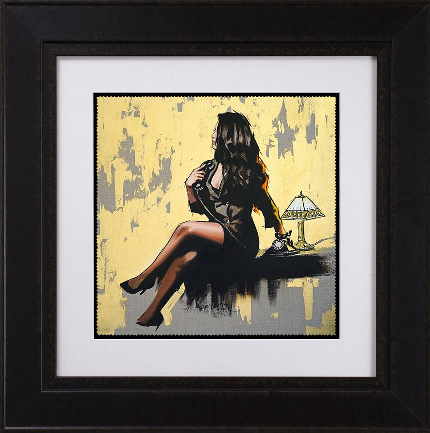Richard Blunt - 'She E.O. - Gold Metallic ' - Hand Embellished Framed Limited Edition Art