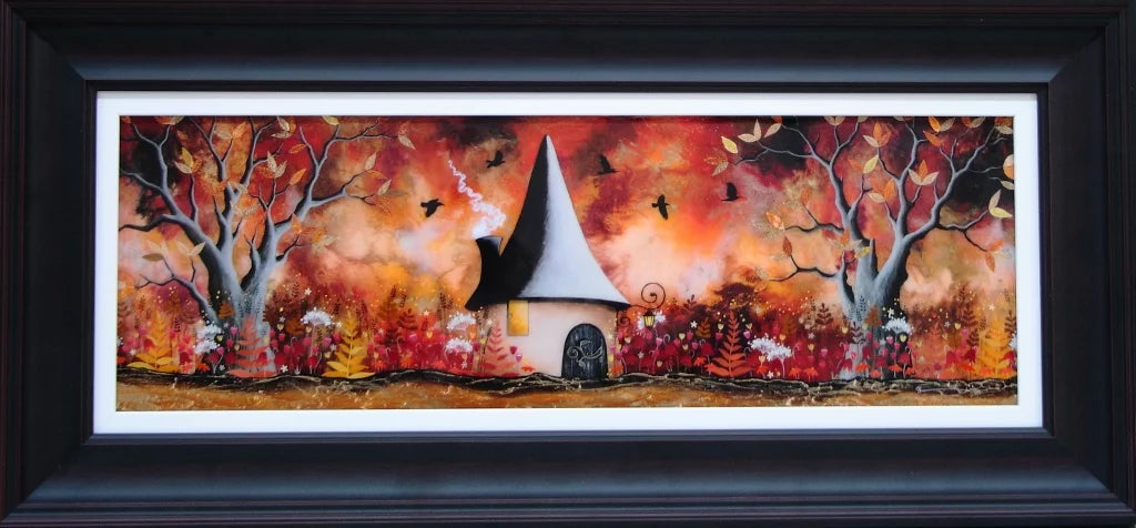 Sarah Ewing - 'The Autumn Cottage' - Framed Limited Edition