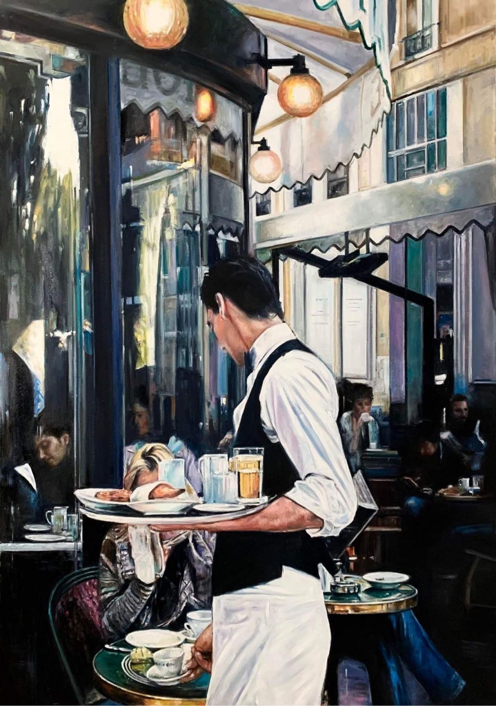 Andrew Kinsman - 'Cafe De Flore' - Framed Limited Edition Small