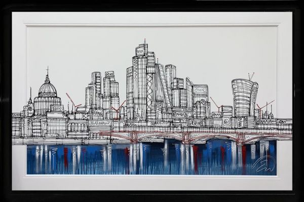 Edward Waite - 'The City View' - Framed Original Art