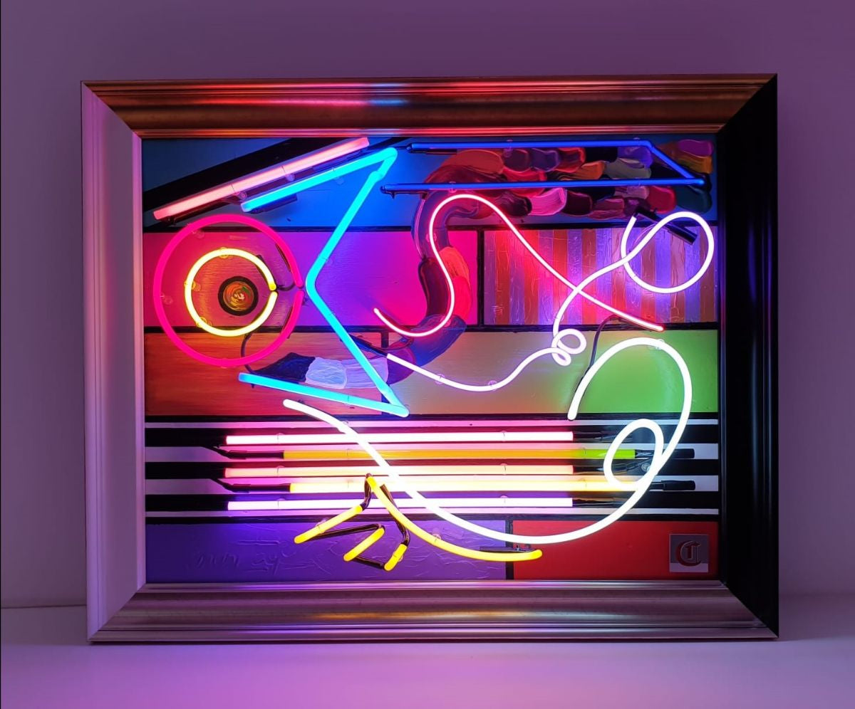 Courty - 'Mondrianeon' Composition I- Original Neon Artwork