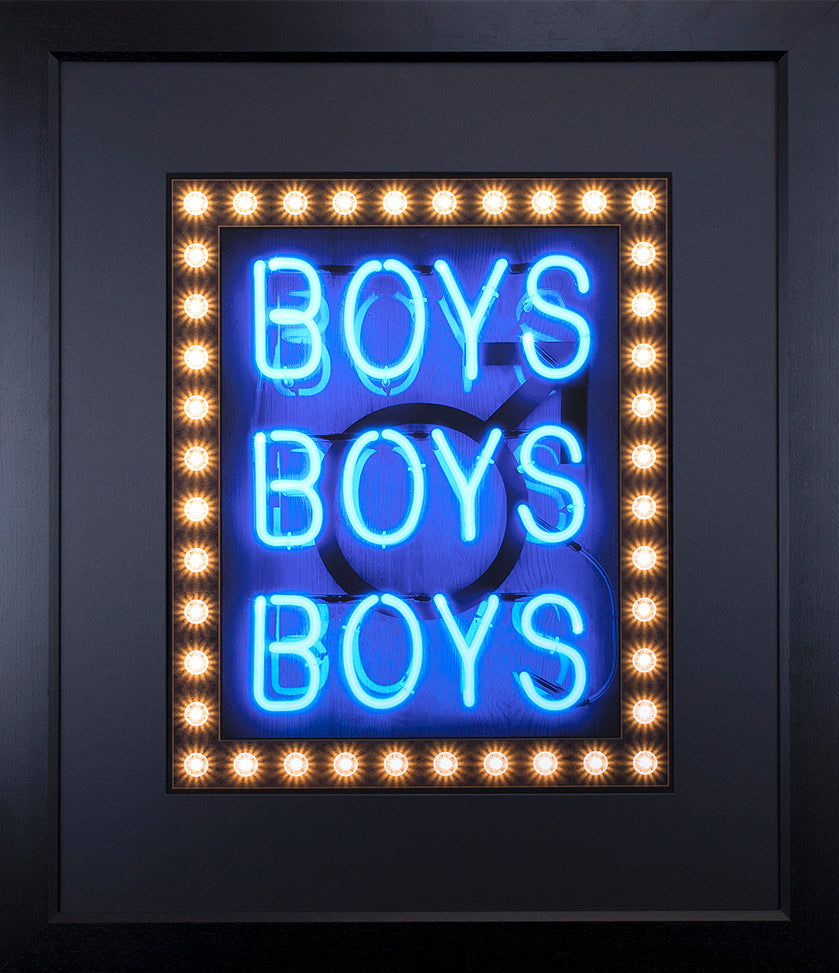 Courty - 'Boys, Boys, Boys' (Blue) - Framed Limited Edition artwork