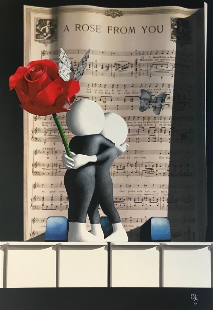 Mark Grieves - 'A Rose From You Butterfly' - Framed Original Art