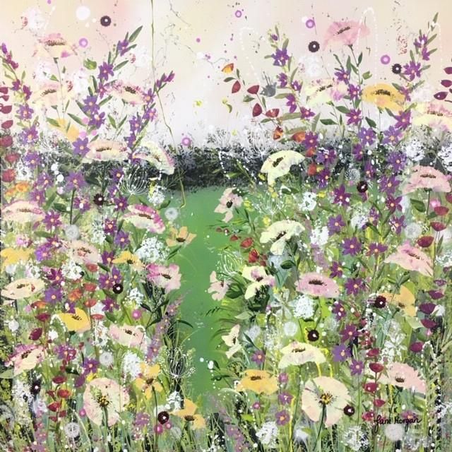 Jane Morgan - 'Green Meadow' - Framed Original Art