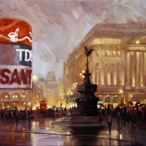 Mark Spain - 'Piccadilly Circus' - Framed Limited Edition Art