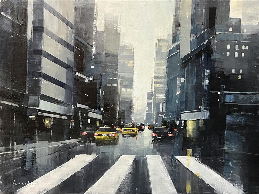 Mark Beresford - 'Cab Ride On Fifth' - Framed Original Artwork