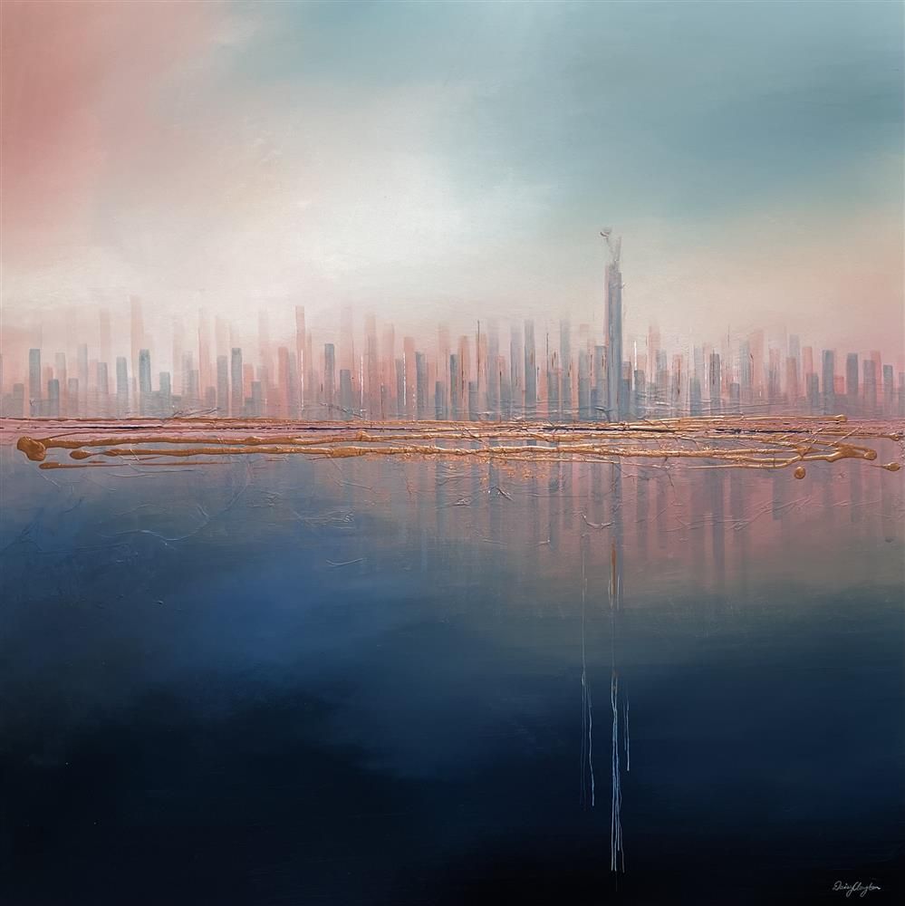 Daisy Clayton - ' New York, Sundown' - Framed Original Artwork