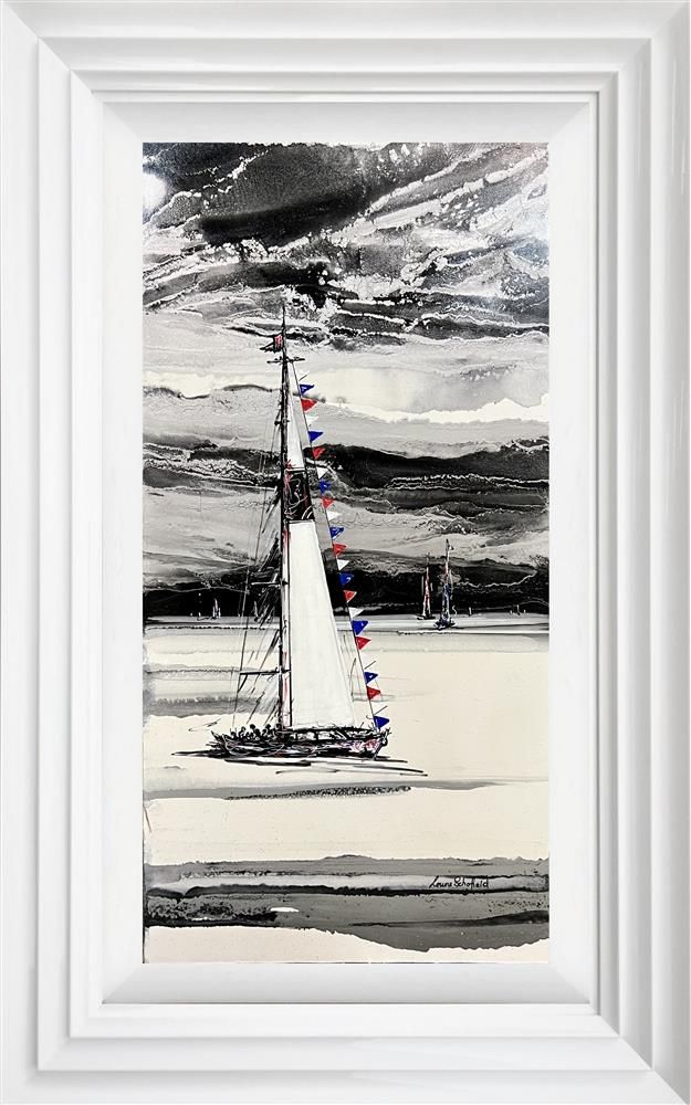 Louise Schofield - 'Letting The Sails Down' - Framed Original Artwork