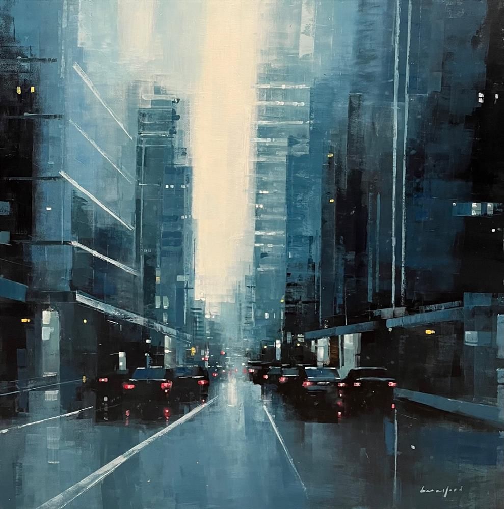 Mark Beresford - 'City Hustle' - Framed Original Artwork
