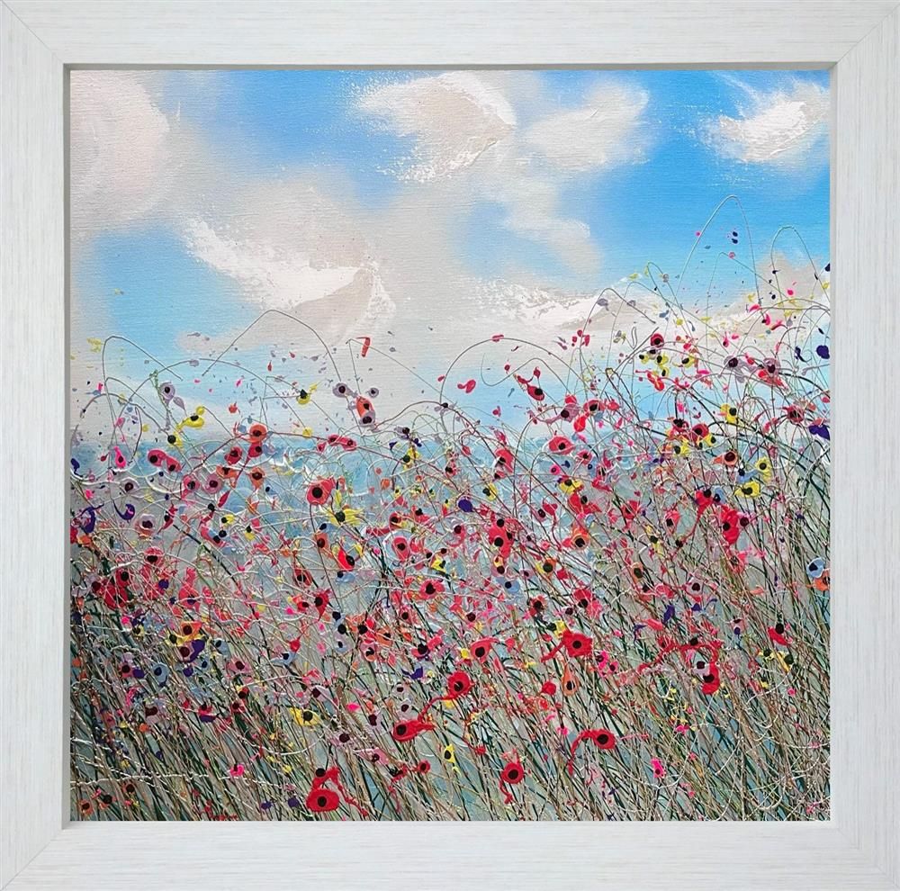 Lisa Pang- 'Beach Walk Flowers' - Framed Original Artwork