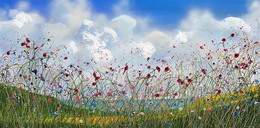 Lisa Pang- 'Walking In Sunshine Fields' - Framed Original Artwork