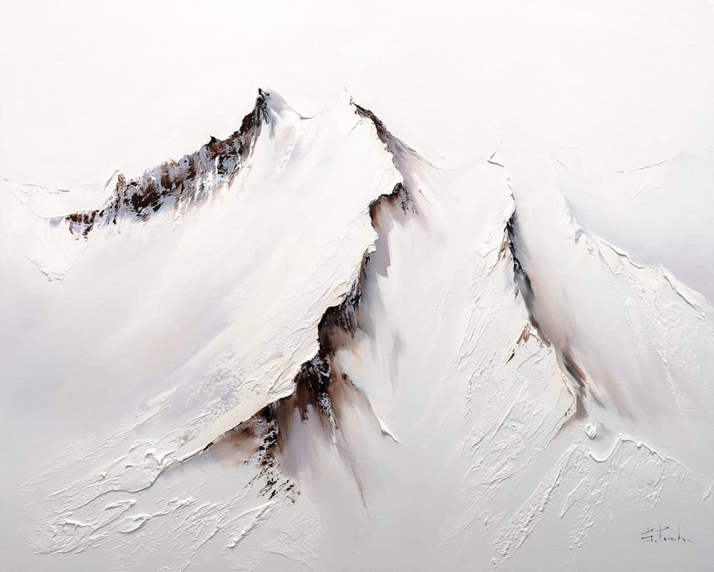 Bozhena Fuchs- 'Snowy Serenity' - Framed Original Artwork