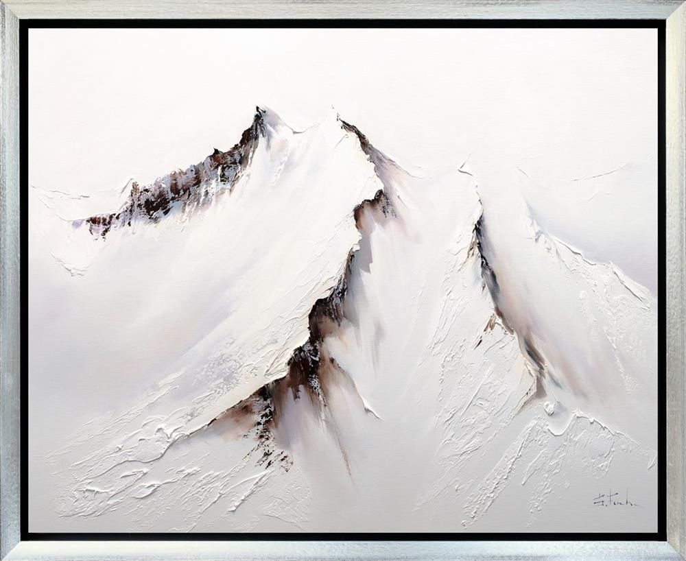 Bozhena Fuchs- 'Snowy Serenity' - Framed Original Artwork