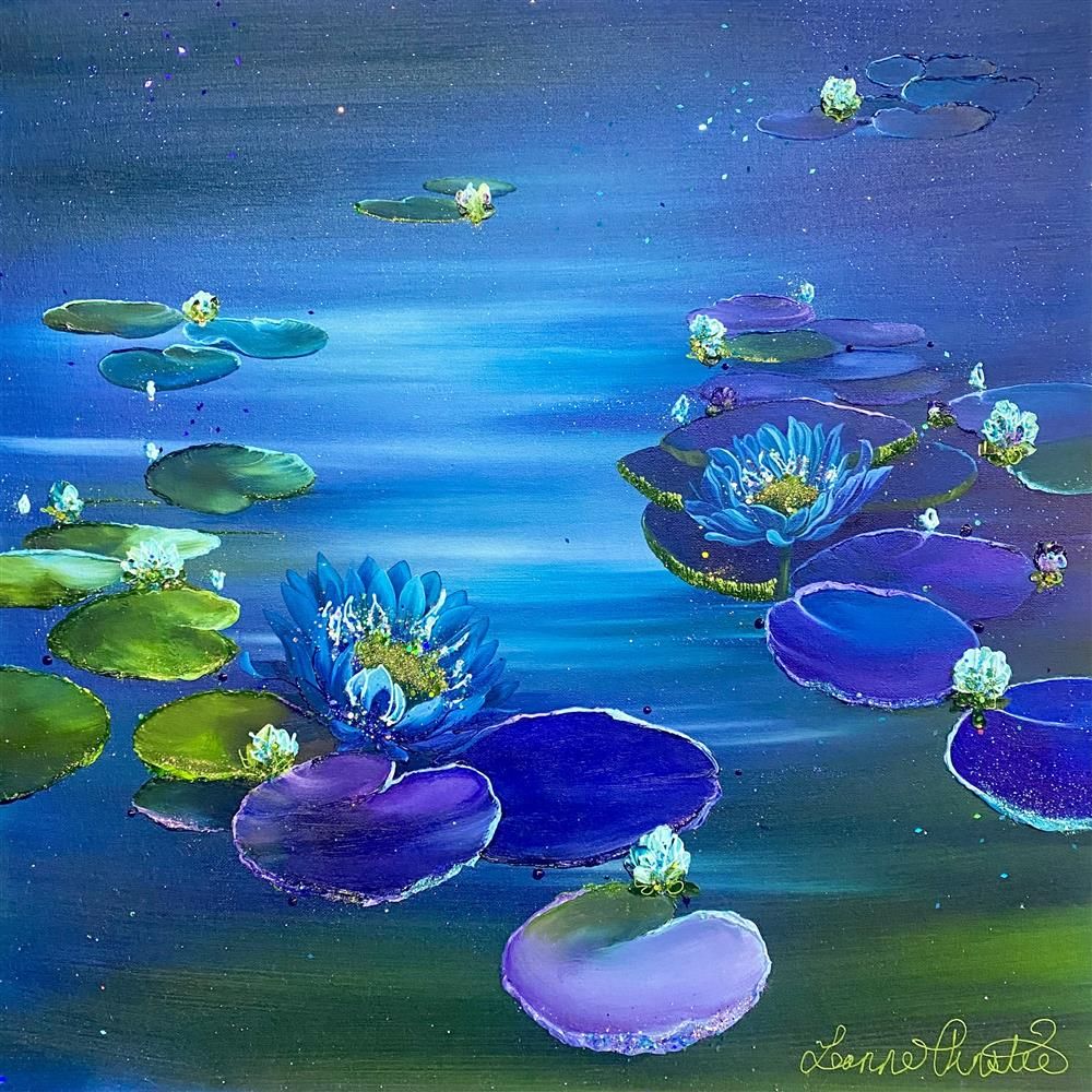 Leanne Christie - 'The Waterlily's Charm' - Framed Original Artwork