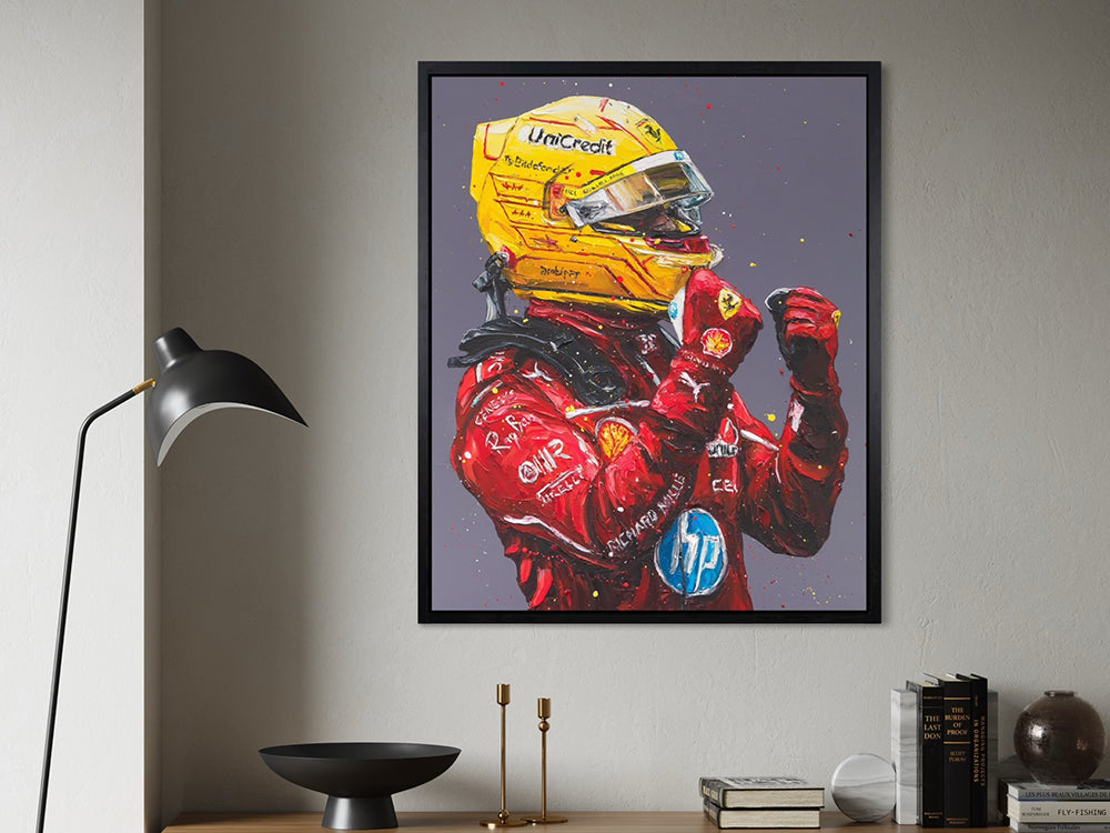 Paul Oz  'El Primo II'- Lewis Hamilton Framed Limited Edition (Print & Canvas)