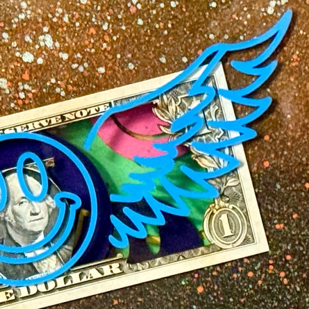 TBOY - 'Winged Pop - Rein Special'  - Currency Collection - Framed Original