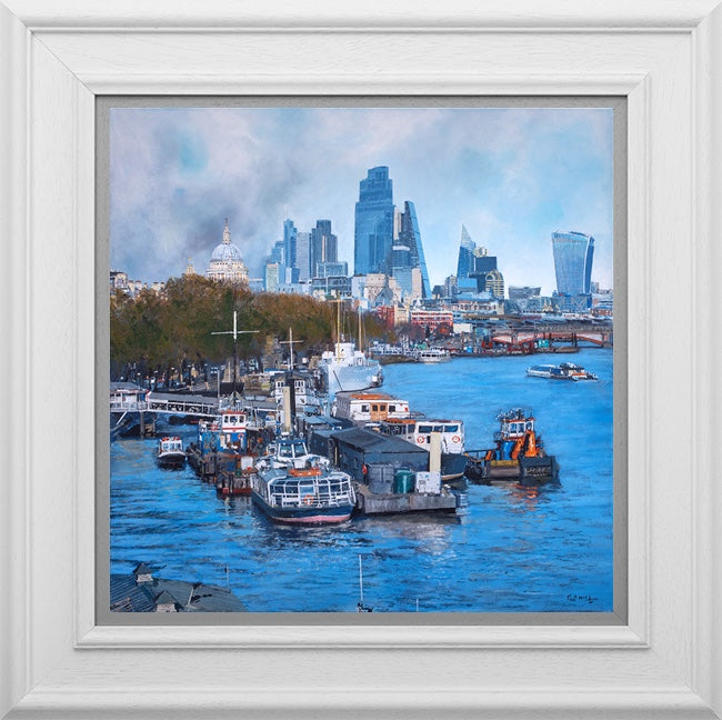 Paul McIntyre - 'Temple Pier & The City Of London' - Framed Limited Edition