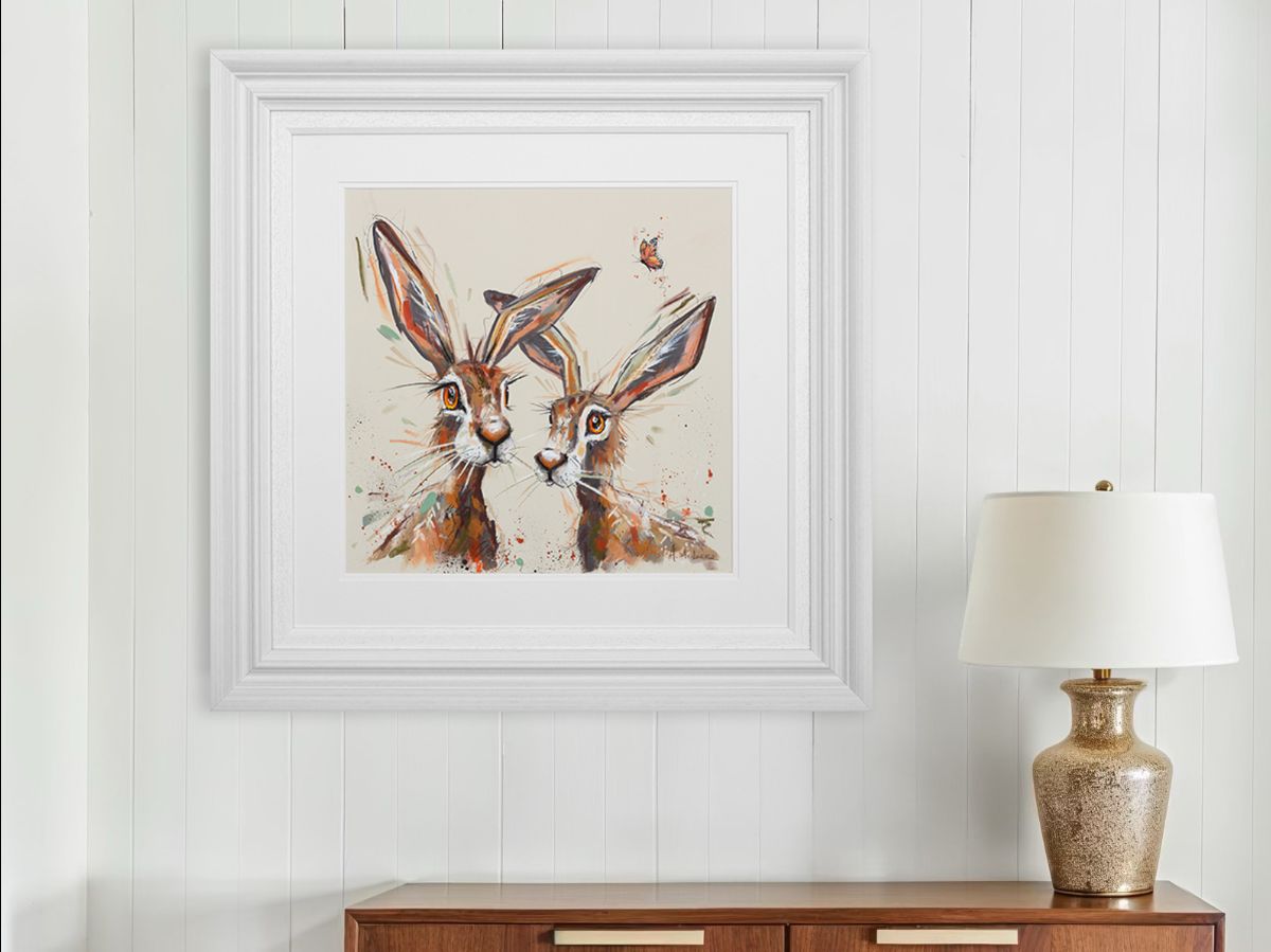 Ashley Saunders -  'Hare Pare' - Framed Original Artwork