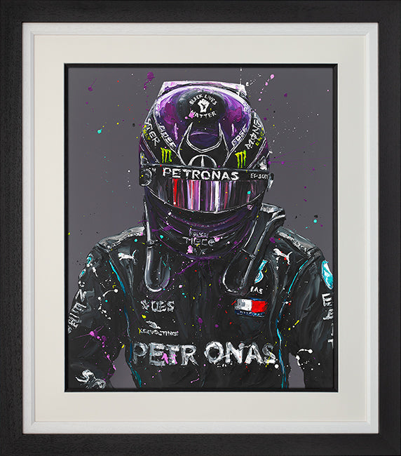 Paul Oz  'Lewis - Seven Time World Champion' - Framed Limited Edition Lenticular