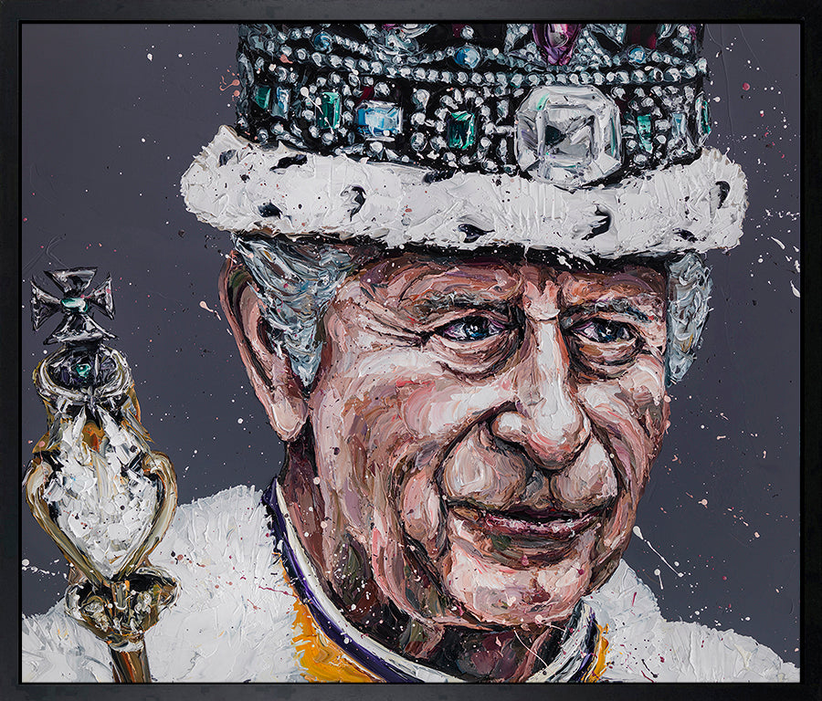 Paul Oz  - 'King Charles' - Framed Limited Edition (Print & Canvas)