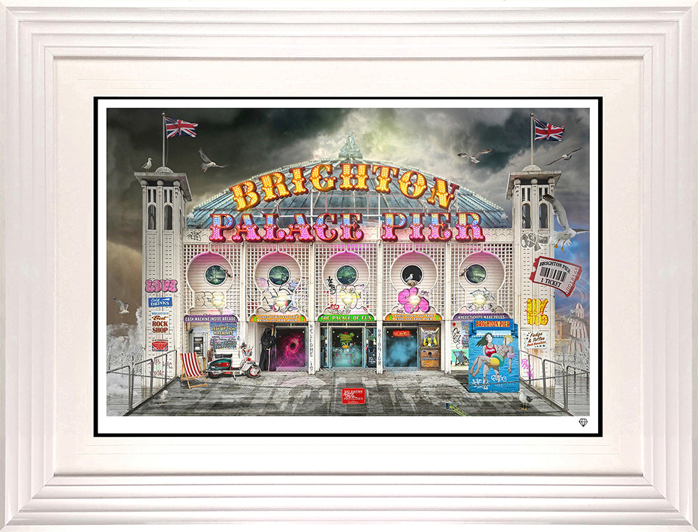 JJ Adams - 'Long Walk, Short Pier' - Framed Limited Edition