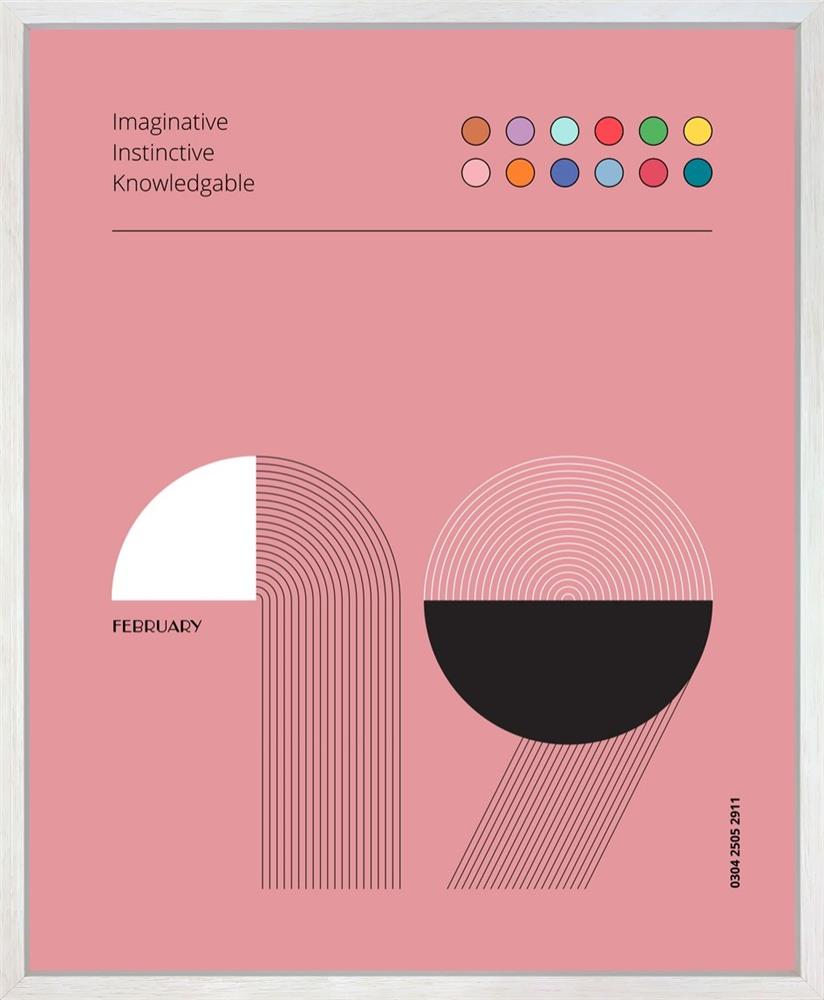 Bernhardt & Cooper Colourcodia - '19th Of February' - Canvas Deluxe - What's Your Special Date!