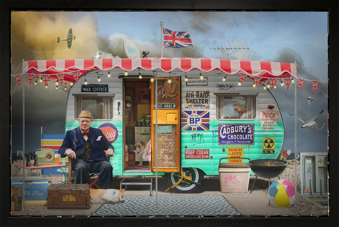 JJ Adams - 'I'd Rather Be Camping...'  - Framed Original